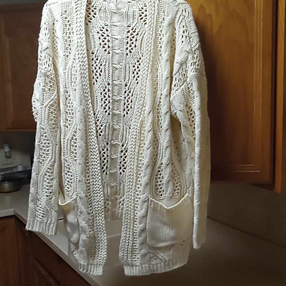 LOVE WOMENS SWEATERS CARDIGN OPEN SIZE M